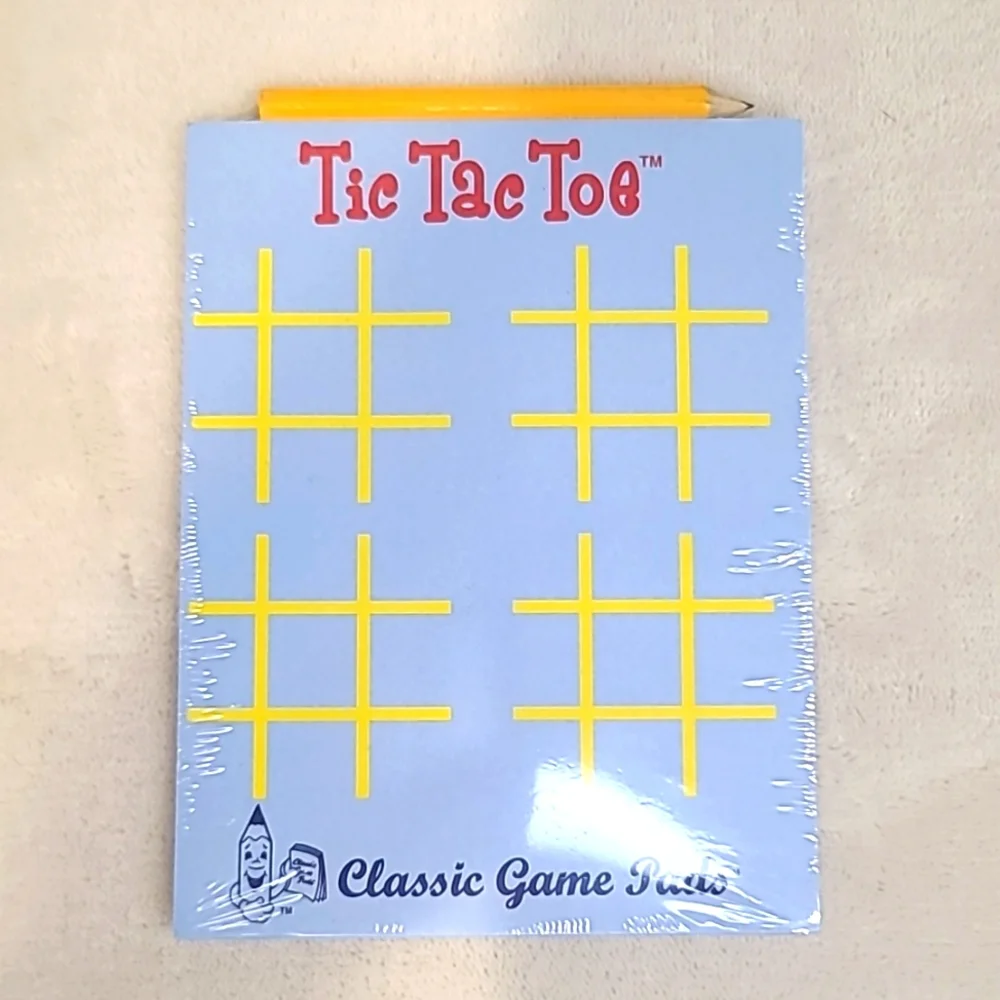 Classic Game Pads Travel/Vacation Set - Tic Tac Toe/Hangman/Dot to Dot NIB/NWT